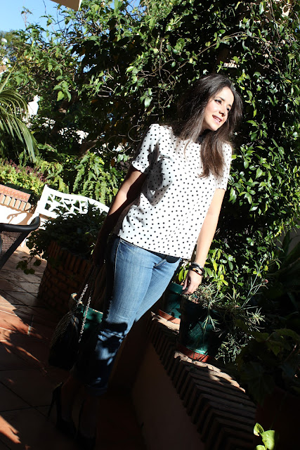 Cómo hacer camiseta de lunares o dots y cuello Peter Pan